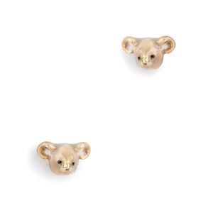 Bill Skinner Gold Plated/Hand Painted Enamel "Koala" Studs---Made in the UK!